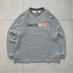 RUSS·K ロゴスウェット サーフ ストリート カジュアル 平成 グレー M