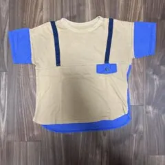 MAAROOK Tシャツ ベージュ×ブルー