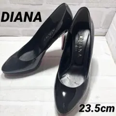 【至高の艶✨】DIANA☆エナメルパンプス☆黒 23.5cm☆当日発送可☆