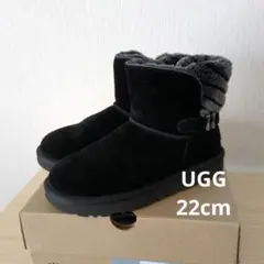 UGG/アグ★Adria アドリア ムートンショートブーツ　黒　22cm