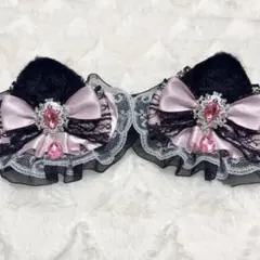 ♡ 고양이 귀 헤어클립 헤어장식 아이돌 메이드콘 카페 핑크 블랙 ♡