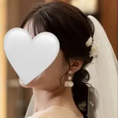 結婚式ピアス　ブライダルピアス　前撮り　披露宴　ドレス　ホワイトお花モチーフ