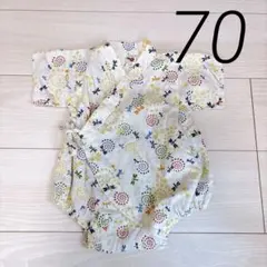【新品未使用】ベビー甚平 ロンパース 70cm トンボ柄