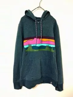 エルエルビーン　美品　フーディー　レディースS～M　グレー色系　前面プリントのサムネイル