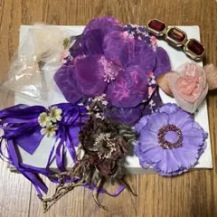 コサージュと髪飾り6点セット