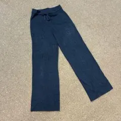 UNIQLO ウォッシャブルニットリブパンツ L グレー ユニクロ