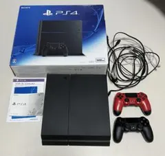 PlayStation 4 本体 500GB 赤と黒コントローラ付き