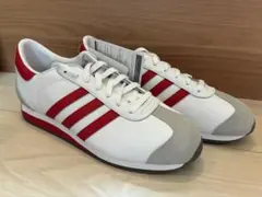 EB773Y adidas カントリー スニーカー 27.5cm 赤 白 