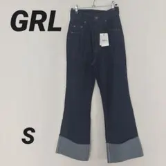 ロールアップフレアデニムパンツ GRL [cu446]