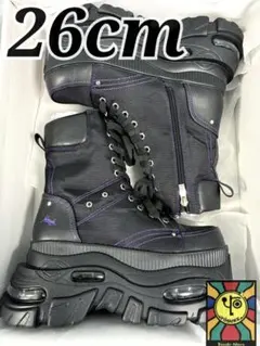 ラスト1◆yosuke 26cm 厚底スニーカーブーツ 黒×紫 エアソール