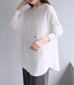 PUAL CE CIN ピュアルセシン 万能レイヤードカットソー　美品　ホワイト