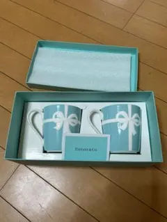 Tiffany & Co. 水色リボンマグカップ 2個セット