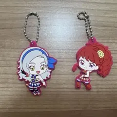 アイカツ！ 紅林珠璃 黒沢凛 ラバーチャーム セット