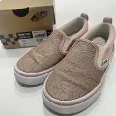 【限定品】VANS ピンク スリッポン スニーカー 17センチ
