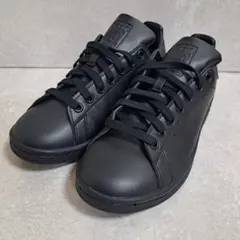 [美品] adidas スタンスミス オールブラック　スニーカー 23.5cm