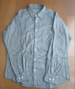 無印良品 秋用長袖シャツ グレー Lサイズ