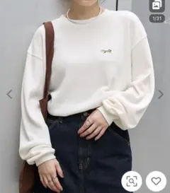 PENNEYS別注 ヴィンテージ加工 ヘビーワッフルクルーネックプルオーバー