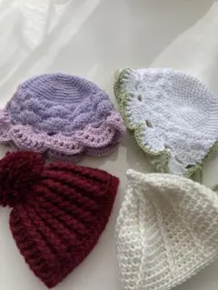 ブライス　ぽぽちゃんサイズ アウトフィット ハンドメイド 帽子4点セット