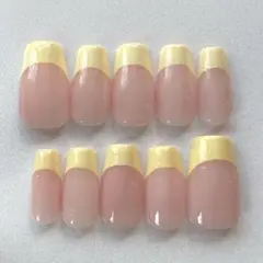 ネイルチップ 夏ネイル フレンチ パステル オフィス シンプル〻オーダー専用