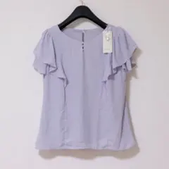 ミッシュマッシュ パールダブルフリル袖ブラウス ラベンダー 紫系 半袖 シャツのサムネイル