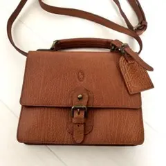ラルフローレン☆2WAY レザー ショルダーバッグ ハンドバッグ ブラウン
