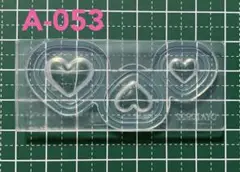 3Dシリコンモールド　ハート　A-053