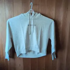 グローバルワークTHE GRANDIEST フード付きクロップドパーカー グレー