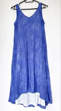 【AZUL basic】ノースリーブワンピース　ブルーのサムネイル