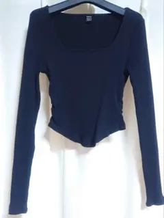 SHEIN リブ編み 長袖トップス S