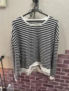 SHOO-La-RUE ストライプ 長袖カットソー Lサイズ