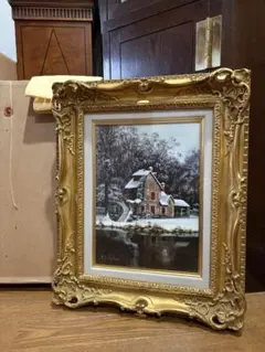 10月の朝】ロバート・ウッド 油彩画 風景画 額装 - メルカリ