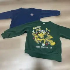 【2枚セット】UNIQLO ノーブランド　働く車　サイズ100 トレーナー