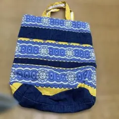 ハンドメイド トートバッグ デニム パッチワーク