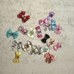 ロゴリボン型ネイルパーツ20個セット