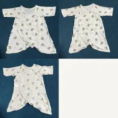 クマ柄 コンビ肌着 3枚セット まとめ売り 50~60cm