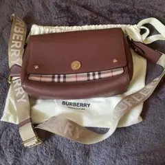 【最終価格】BURBERRY ブラウンレザーショルダーバッグ