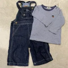 ミキハウス DOUBLE.B オーバーオール M トップスセット