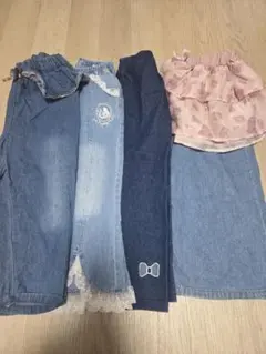 バースディ　しまむら　デニム　パンツ　まとめ　110