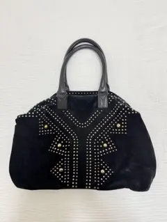 YSL イヴ・サンローラン イージーボストンバッグ スタッズ ブラック 希少のサムネイル