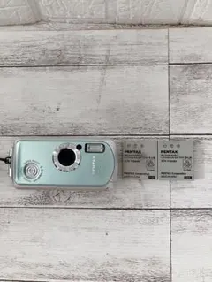 ✨エモい✨　Pentax　Optio WP　ライトブルー　良品　アダプター付き ✨エモい✨ Pentax Optio WP ライトブルー 良品 アダプター付き