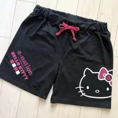 a-nation × HELLO KITTY コラボ ハーフパンツ 黒　L