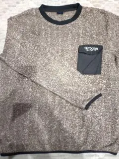 OUTDOOR PRODUCTS ボア ロンT ブラウン×ブラック