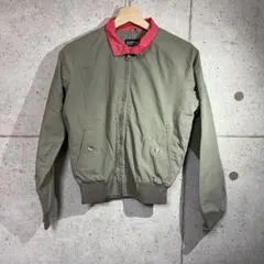 00s Lands' End ボンバージャケット S オリーブグリーン