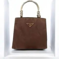 プラダ PRADA ハンドバッグ メタルハンドル ヴィンテージ 三角ロゴ
