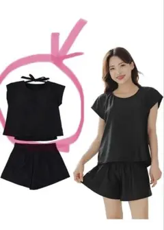 パッド付きTシャツラッシュガード　半袖水着　LL