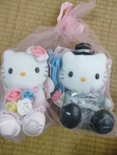 【美品】ハローキティ ウェディングドールセット ダニエル 結婚式 ぬいぐるみ