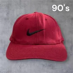 【90’s】NIKE ナイキ　オールドキャップ　刺繍ロゴ　vintage 白タグ