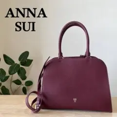 ANNA SUI エリス レザートートバッグ パープル 肩掛け A4 ANNA SUI エリス レザートートバッグ パープル 肩掛け A4 - メルカリ