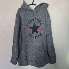 CONVERSE KIDSグレー フード付きパーカー 裏地付き 160