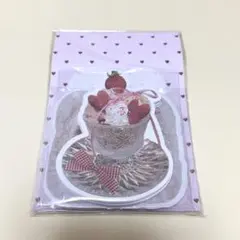 ARomantic ダイカットメモ Tastycafe いちごパフェ&くまさん